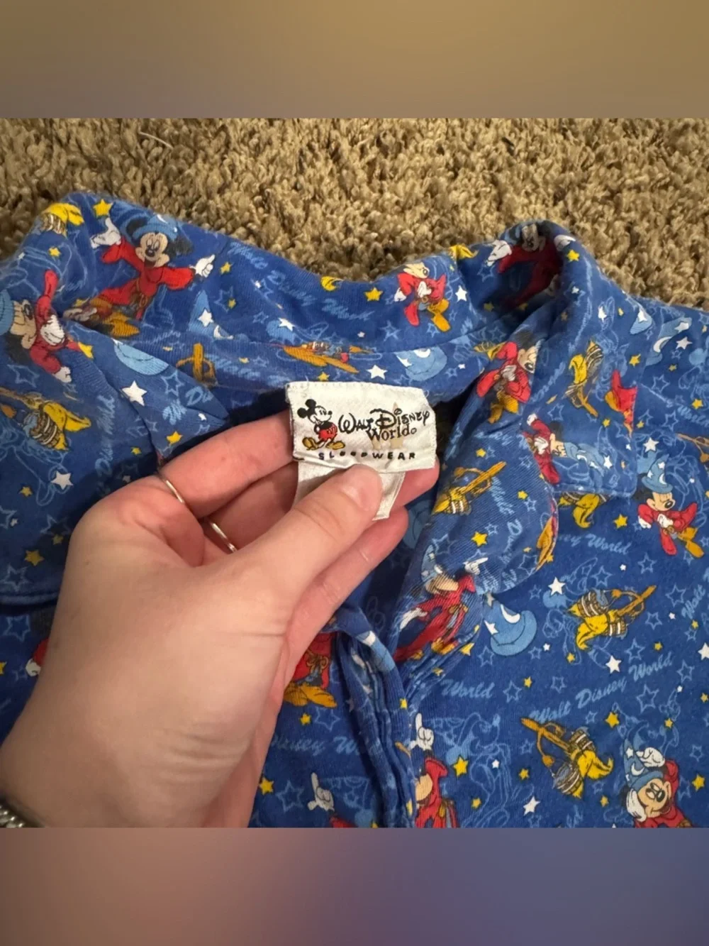 Vintage Fantasia Mickey Mouse Disney World Pajama Set - Picture 4 of 12